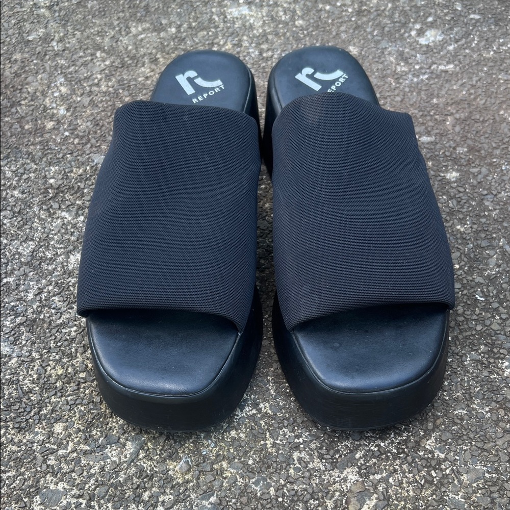 Report Women's Black Platform Slides - Picture 2 of 4